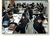 The Kollel reads Tikkun Chatzos